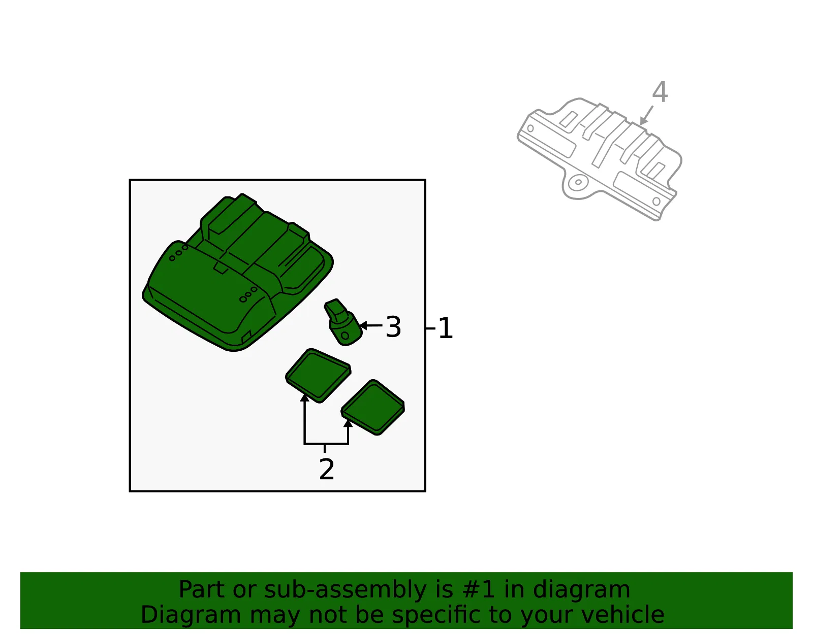 Overhead Console - Kia (92800-1G210RU) - view 2