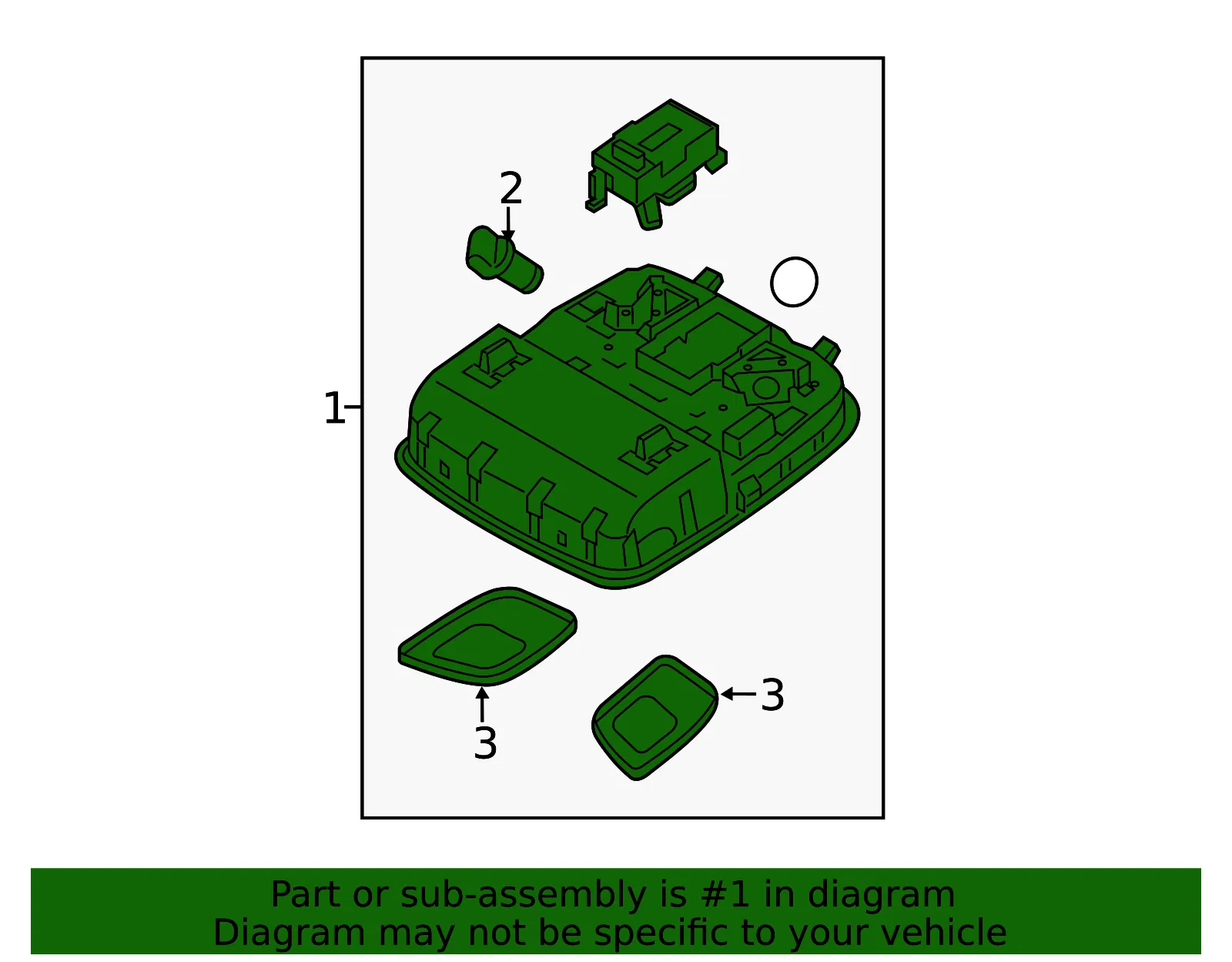 Overhead Console - Kia (92800-1U700UP) - view 2