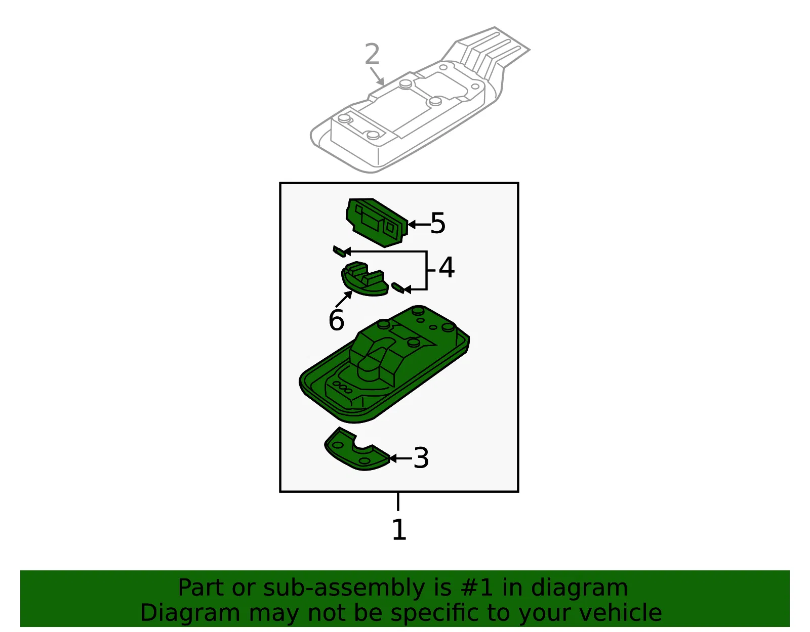 Overhead Console - Kia (92800-3E031FC) - view 2