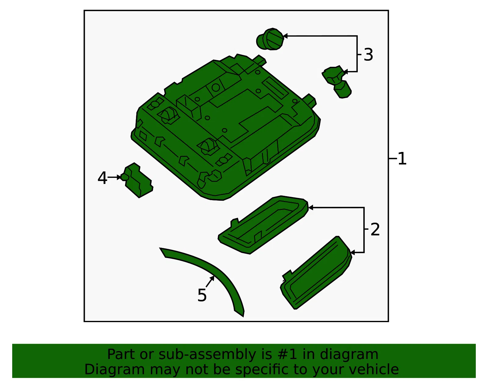 Overhead Console - Kia (92800-A9220DAA) - view 2