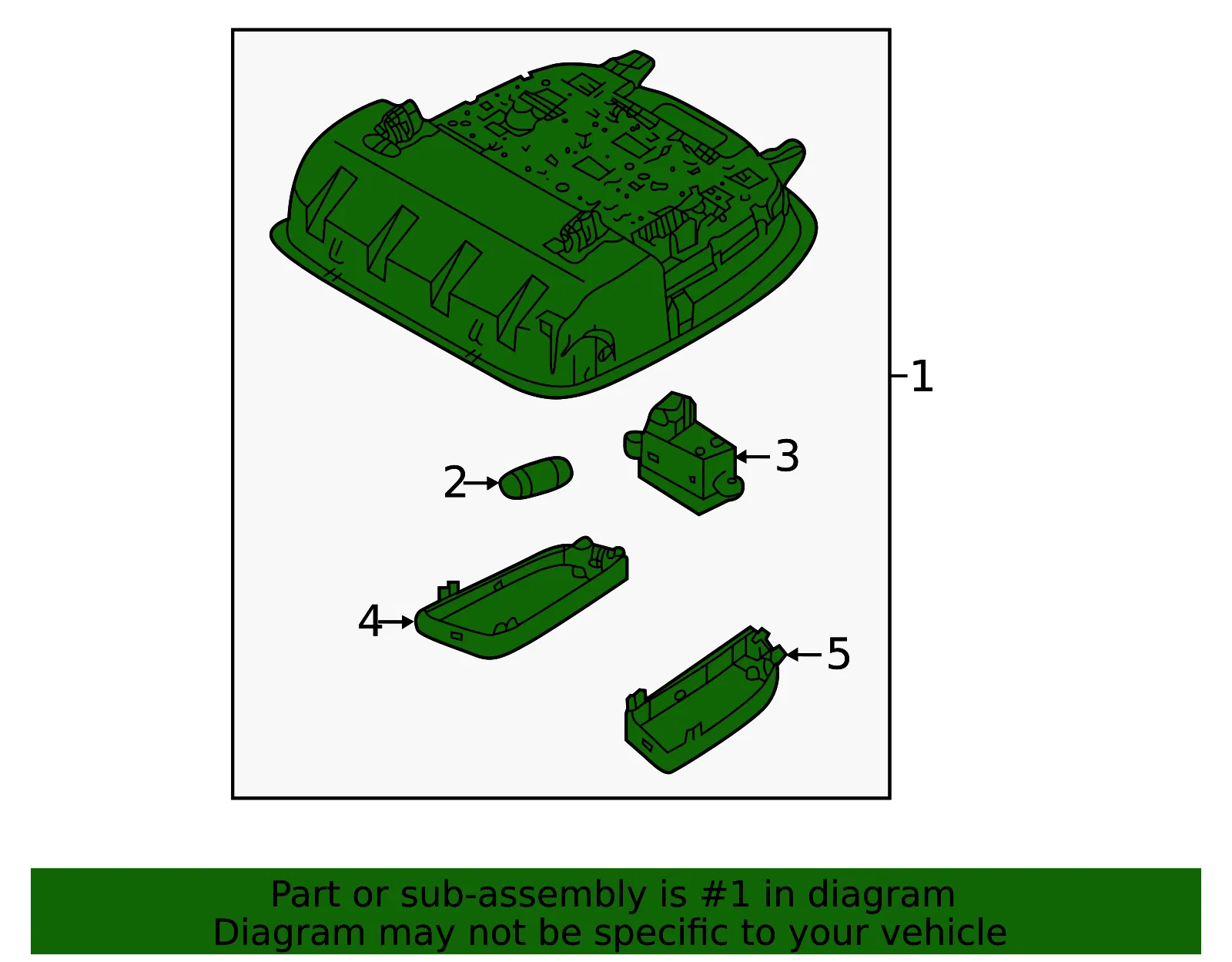 Overhead Console - Kia (92800-C6110) - view 2