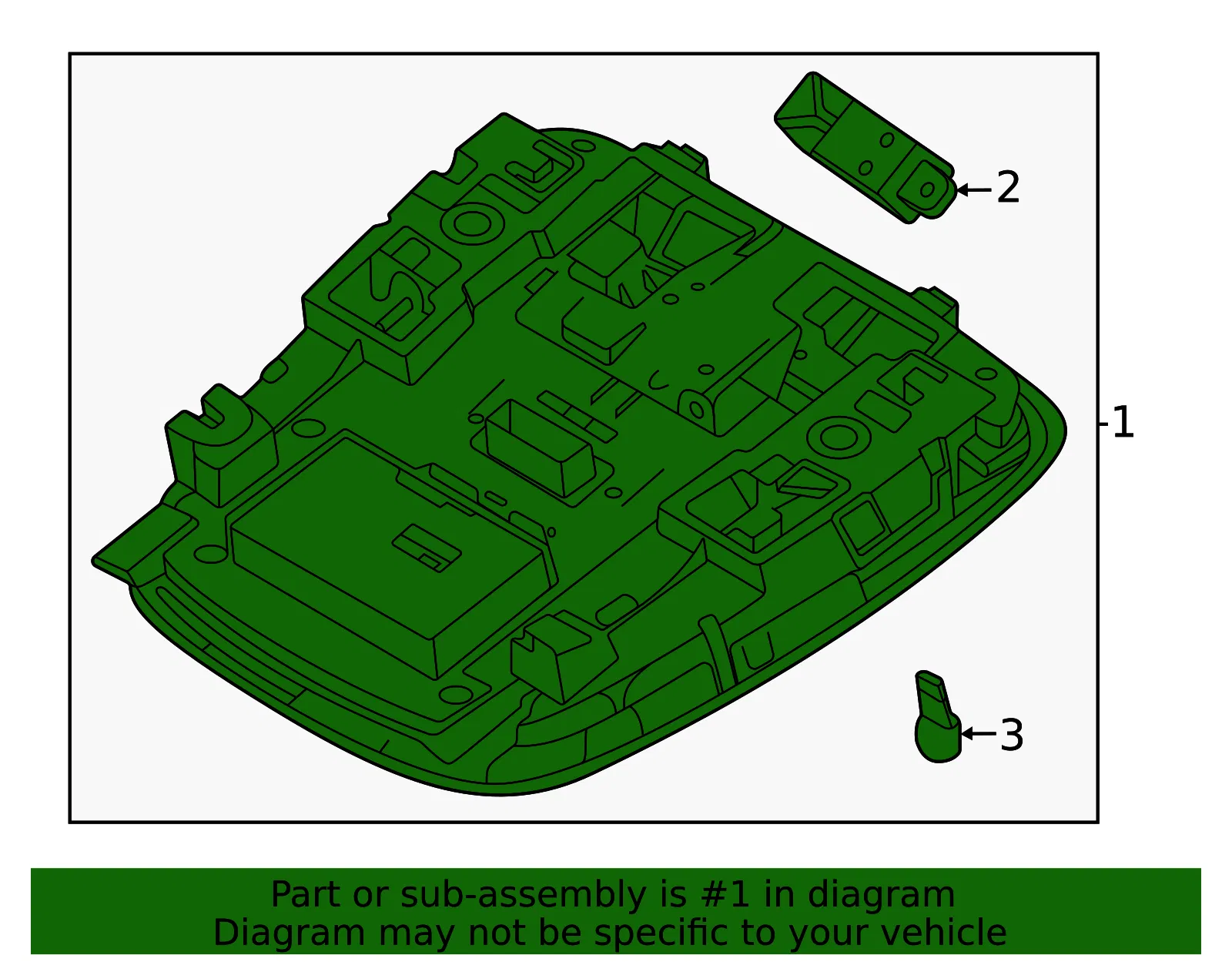 Overhead Console - Kia (92800-DW000WK) - view 2