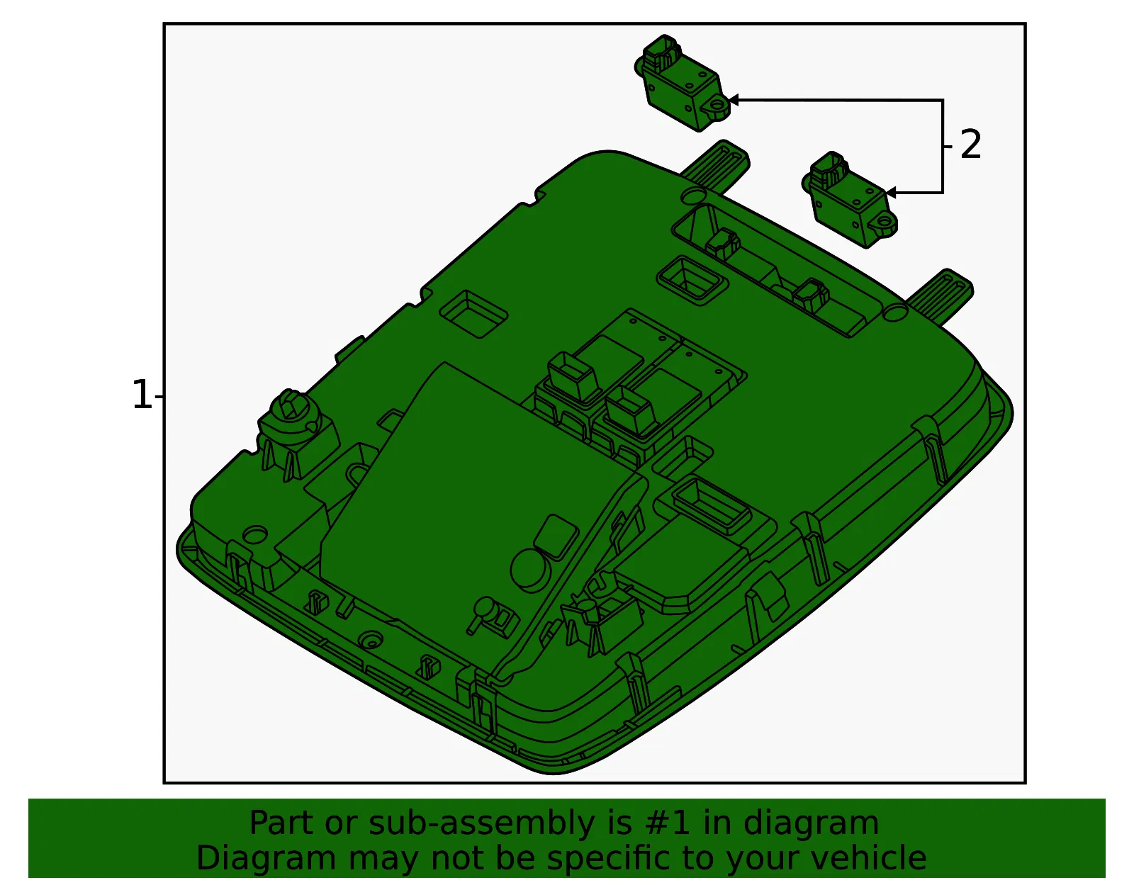 Overhead Console - Kia (92800-R0300) - view 2