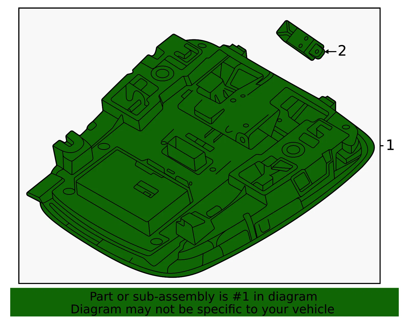 Overhead Console - Kia (92800-R5720WK) - view 2