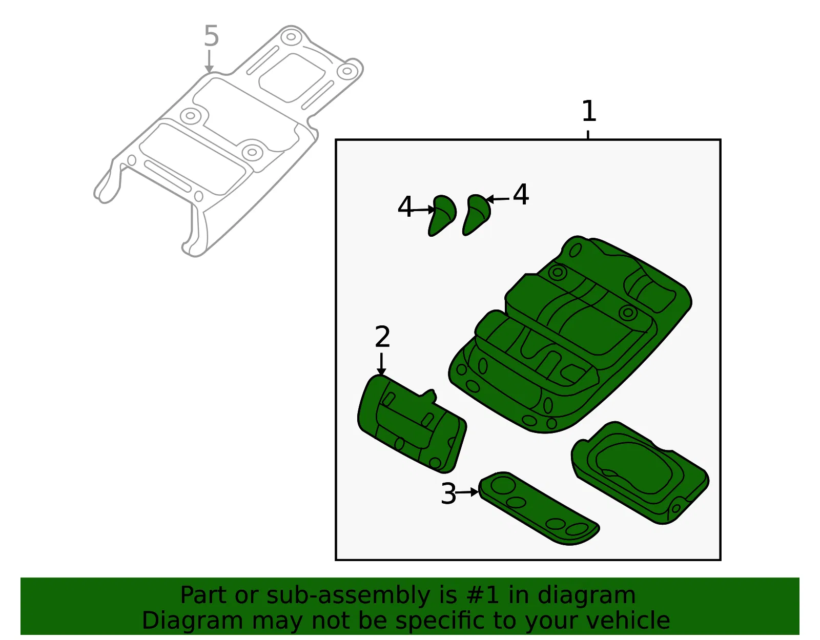 Overhead Console - Kia (92810-4D502TW) - view 2