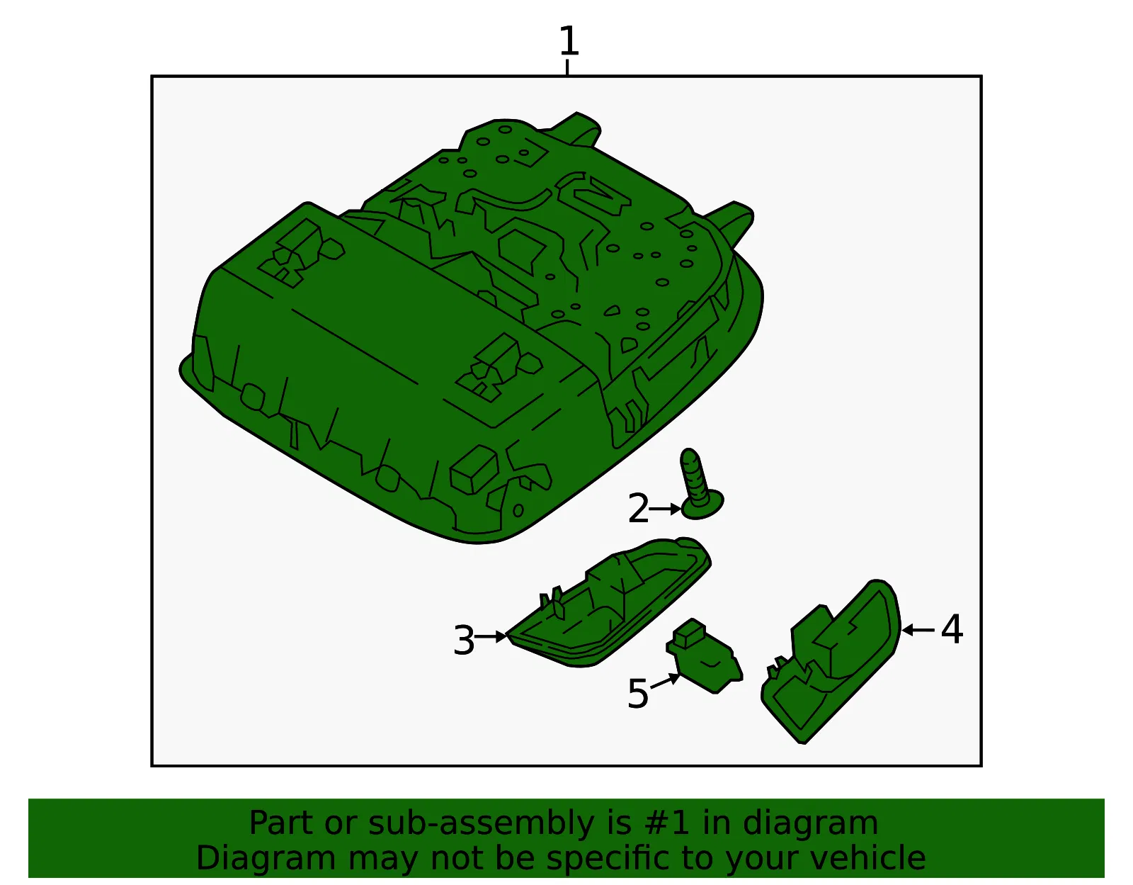 Overhead Console - Kia (92810-J5520AYK) - view 2