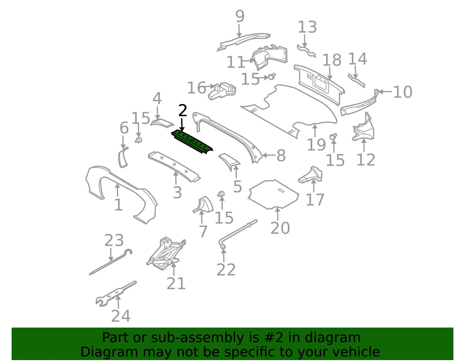 Roll Bar Trim Panel - Nissan (93130-CF00C) - view 3
