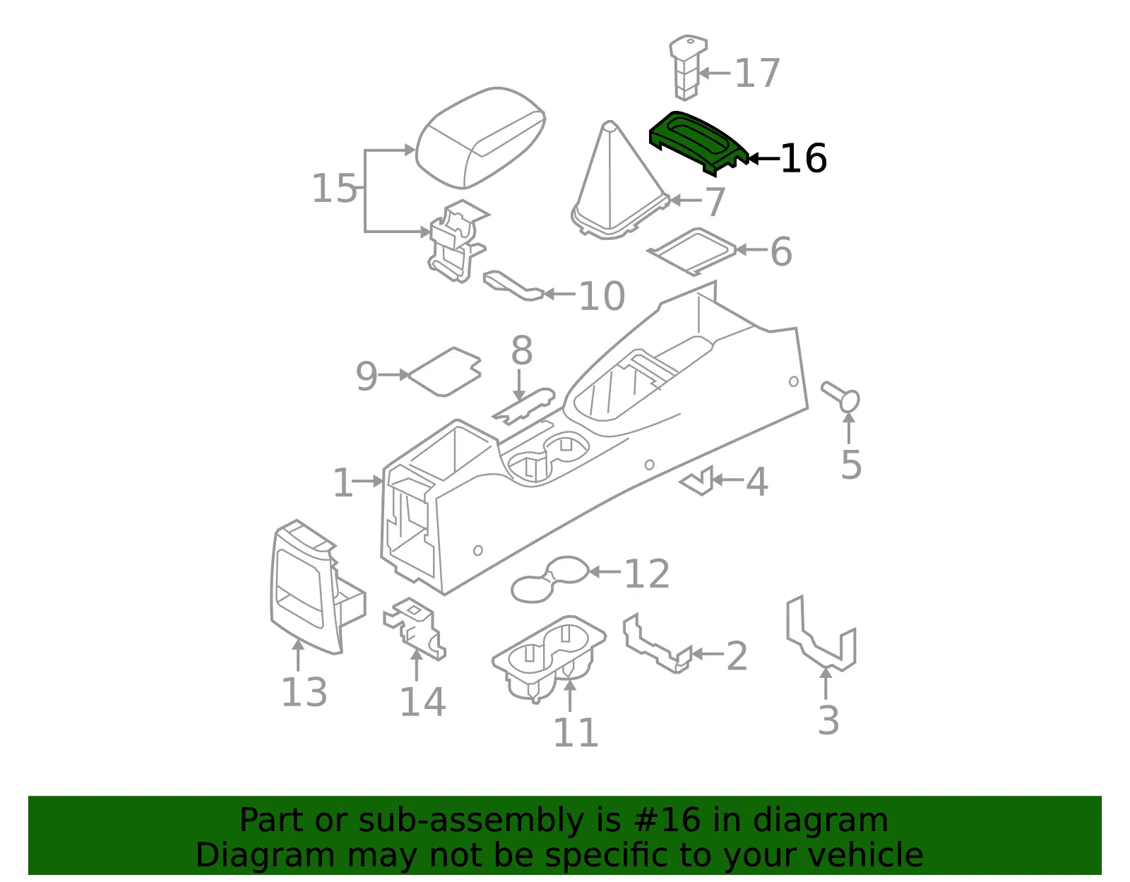 Console Panel - Kia (93311-2F220NM) - view 2