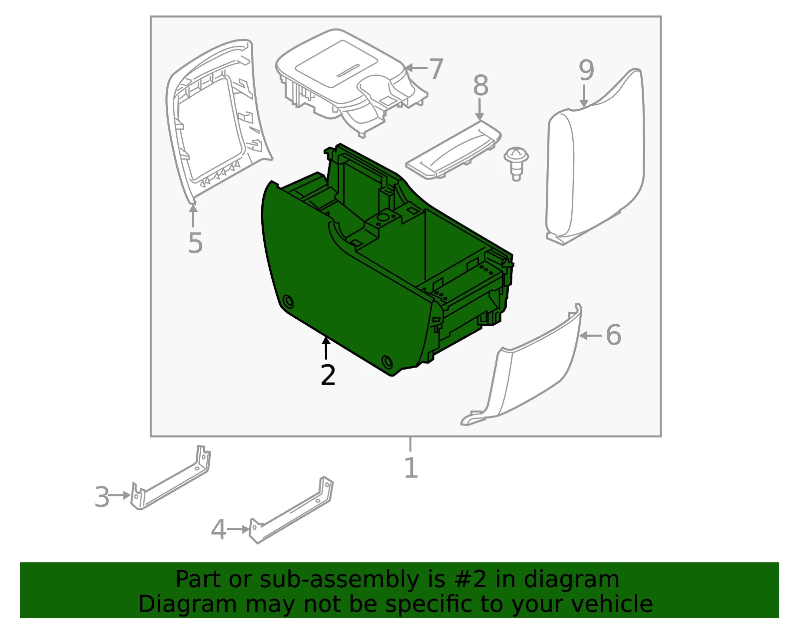 Console Panel - Nissan (93733-1LA0B) - view 2
