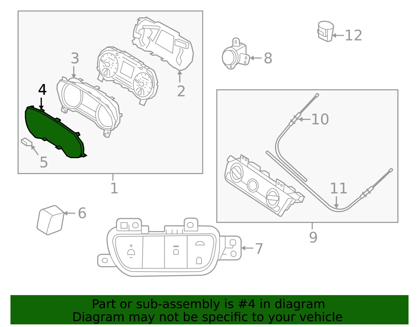 Instrument Panel Lens - Kia (94360-Q5000) - view 2