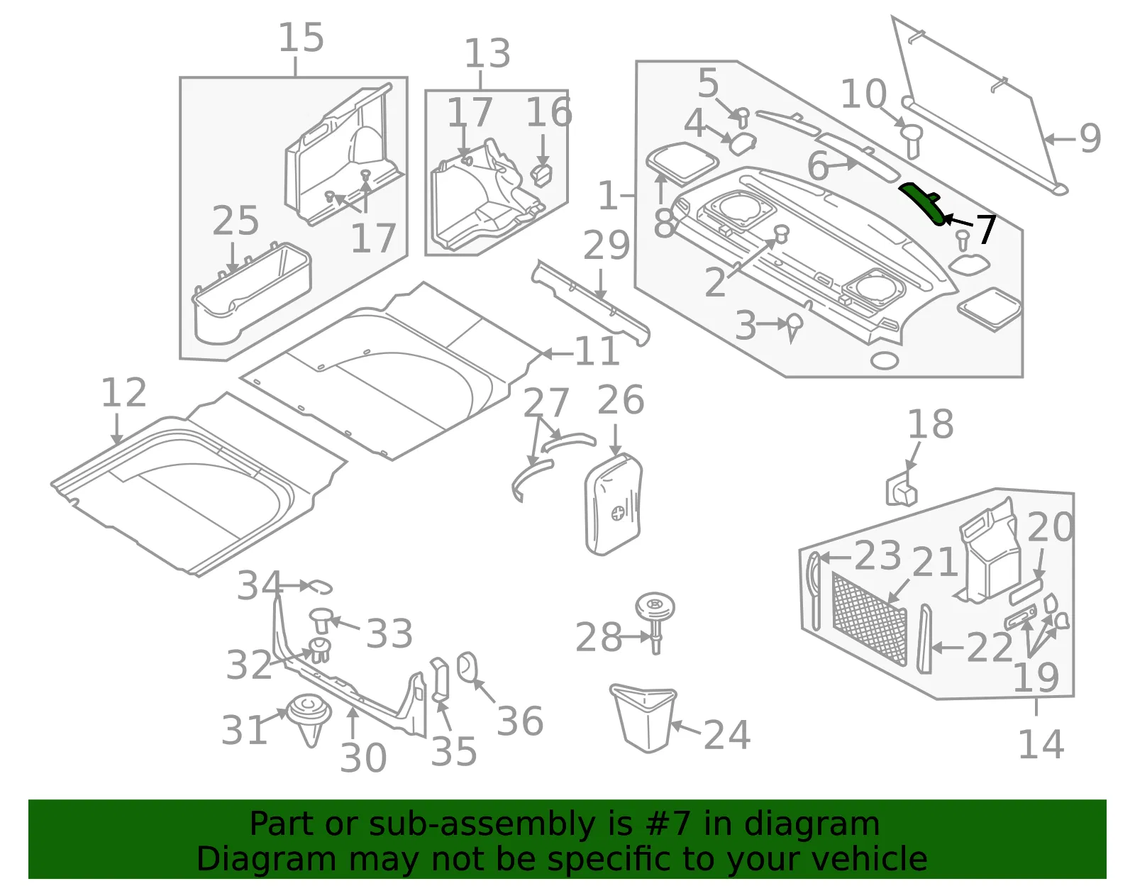 Package Tray Trim - Volvo (9477660) - view 3