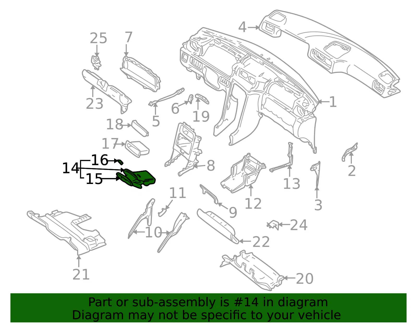 Instrument Panel Ashtray - Volvo (9491253) - view 3