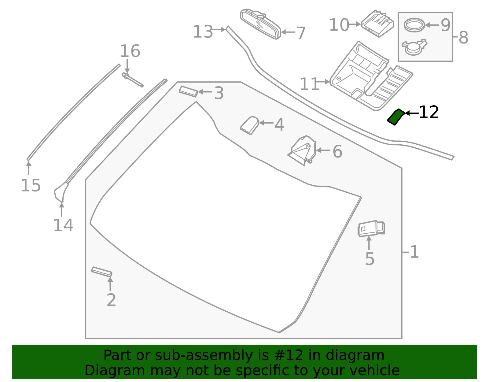 Upper Trim Blank Cover - Kia (96032-S9500) - view 2