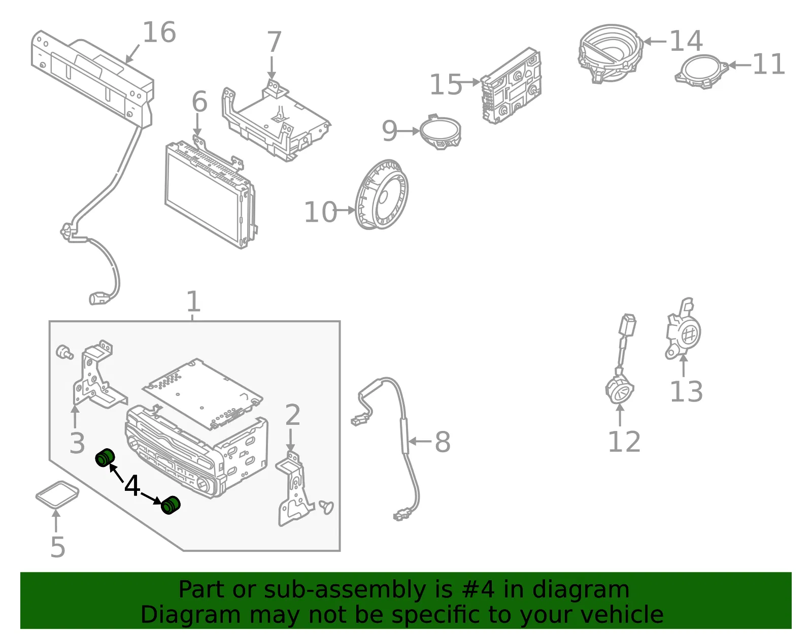 Knob - Kia (96173-3R115) - view 2