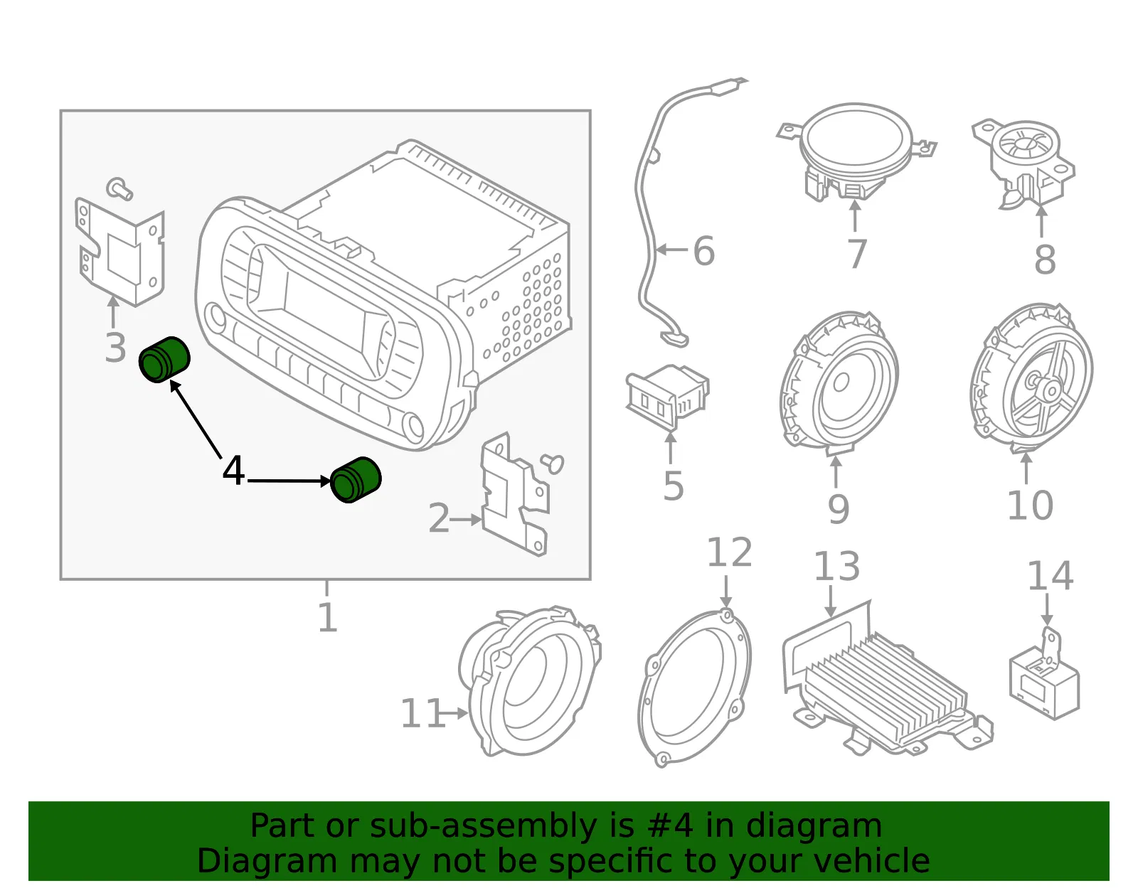 Knob - Kia (96173-B2000) - view 2
