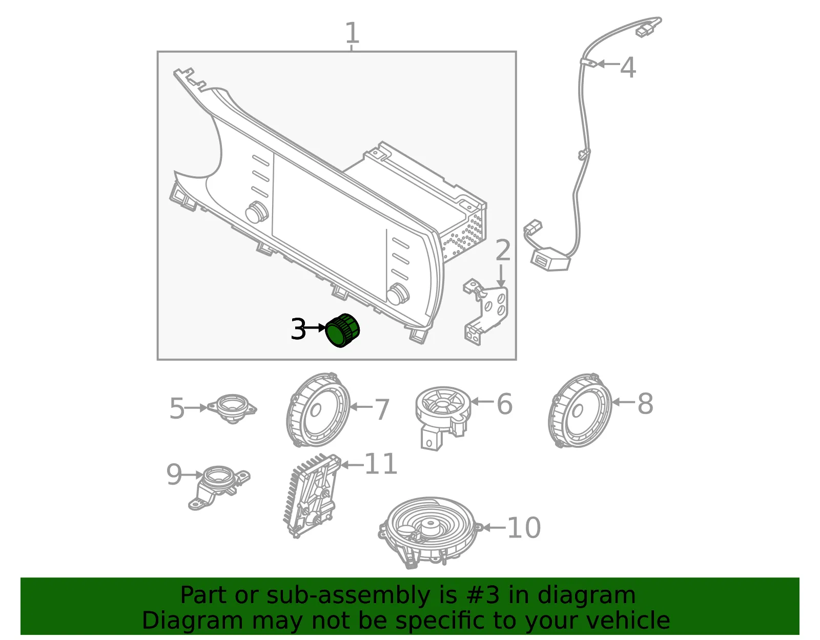 Knob - Kia (96173-L2000) - view 2