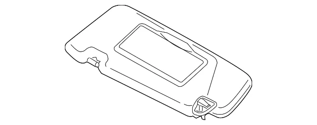 Sun Visor - Passenger Side (RH) - Nissan (96400-1AA1B) - view 2
