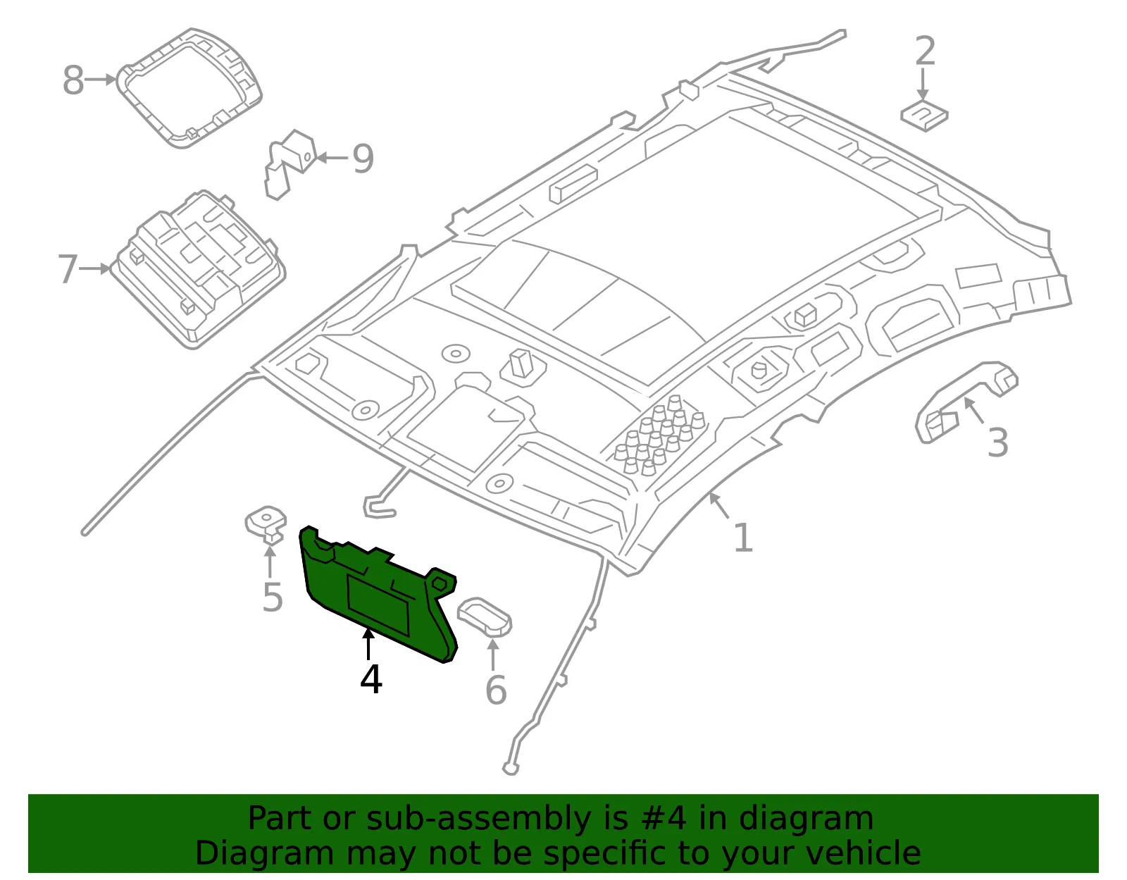 Sun-Visor - Passenger Side (RH) - Nissan (96400-3TA2A) - view 3