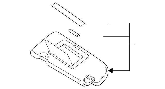 Sun-Visor - Passenger Side (RH) - Nissan (96400-6HP3B)