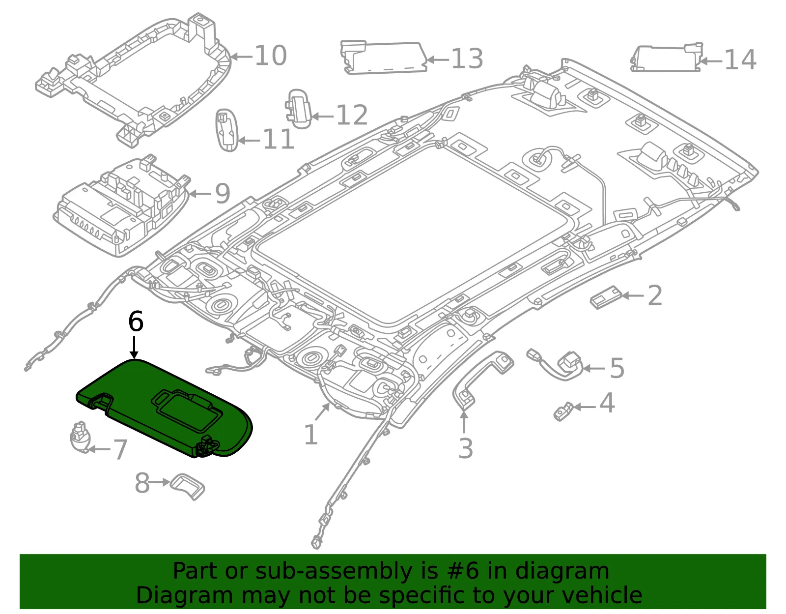 Sun-Visor - Nissan (96400-7BA0A) - view 2