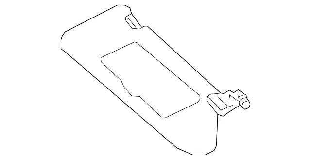 Sun-Visor - Passenger Side (RH) - Nissan (96400-9DJ0B) - view 4