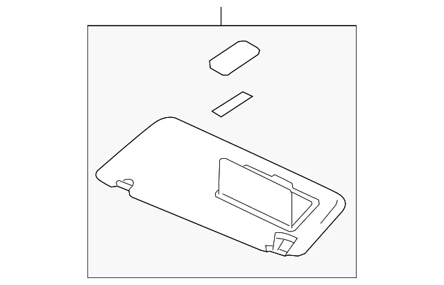 Sun-Visor - Driver's Side (LH) - Nissan (96401-1LA5D) - view 2