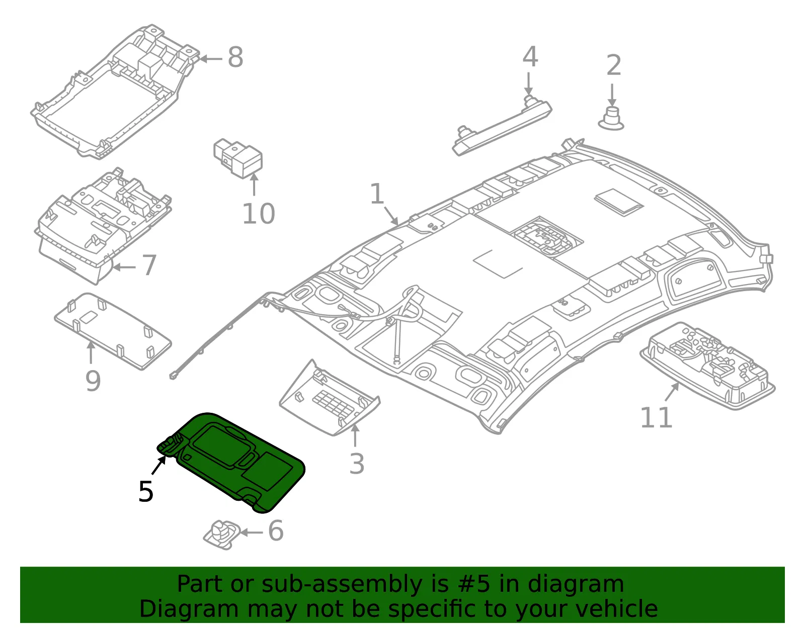 Sun Visor - Nissan (96401-6LE0C) - view 2