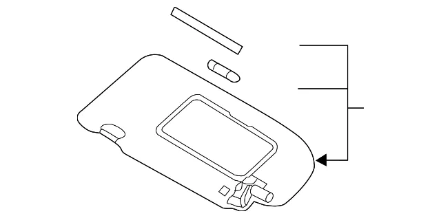 Sun-Visor - Driver's Side (LH) - Nissan (96401-6MD1C)