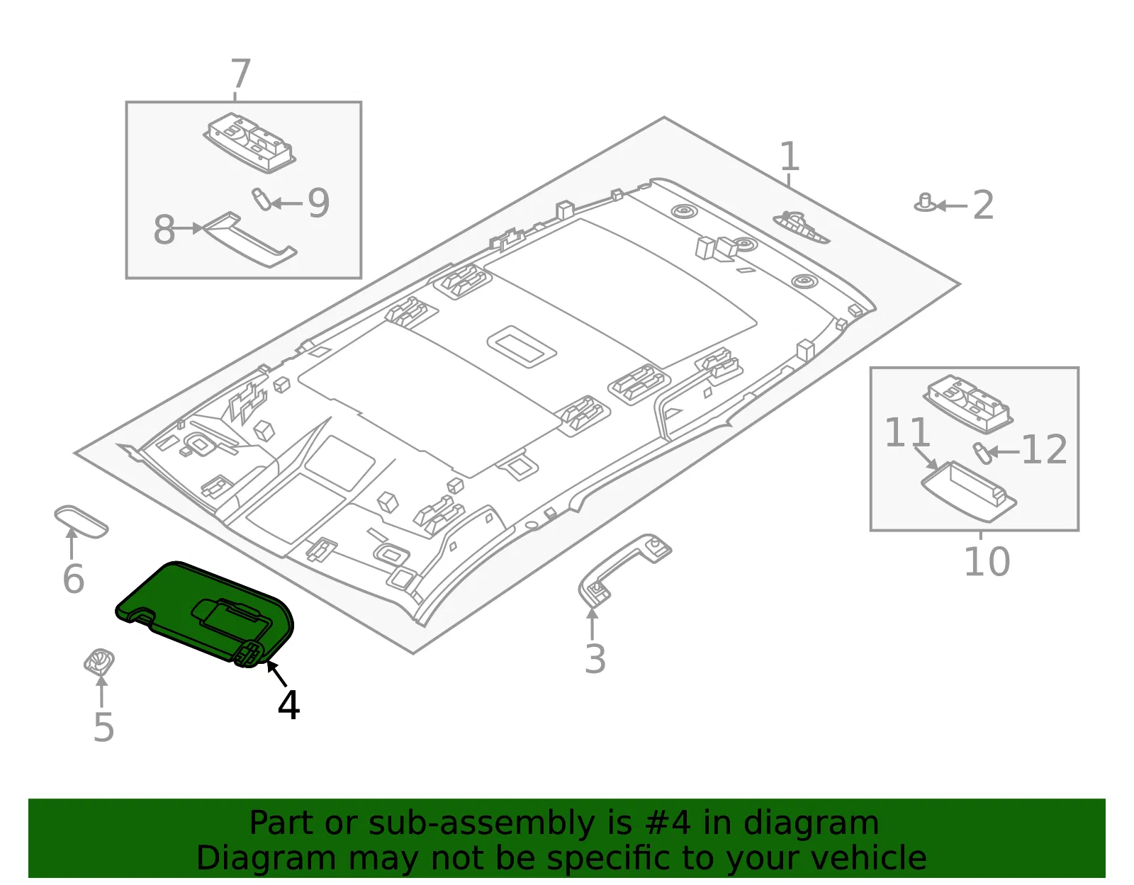 Sun Visor - Nissan (96401-6RZ0A) - view 2