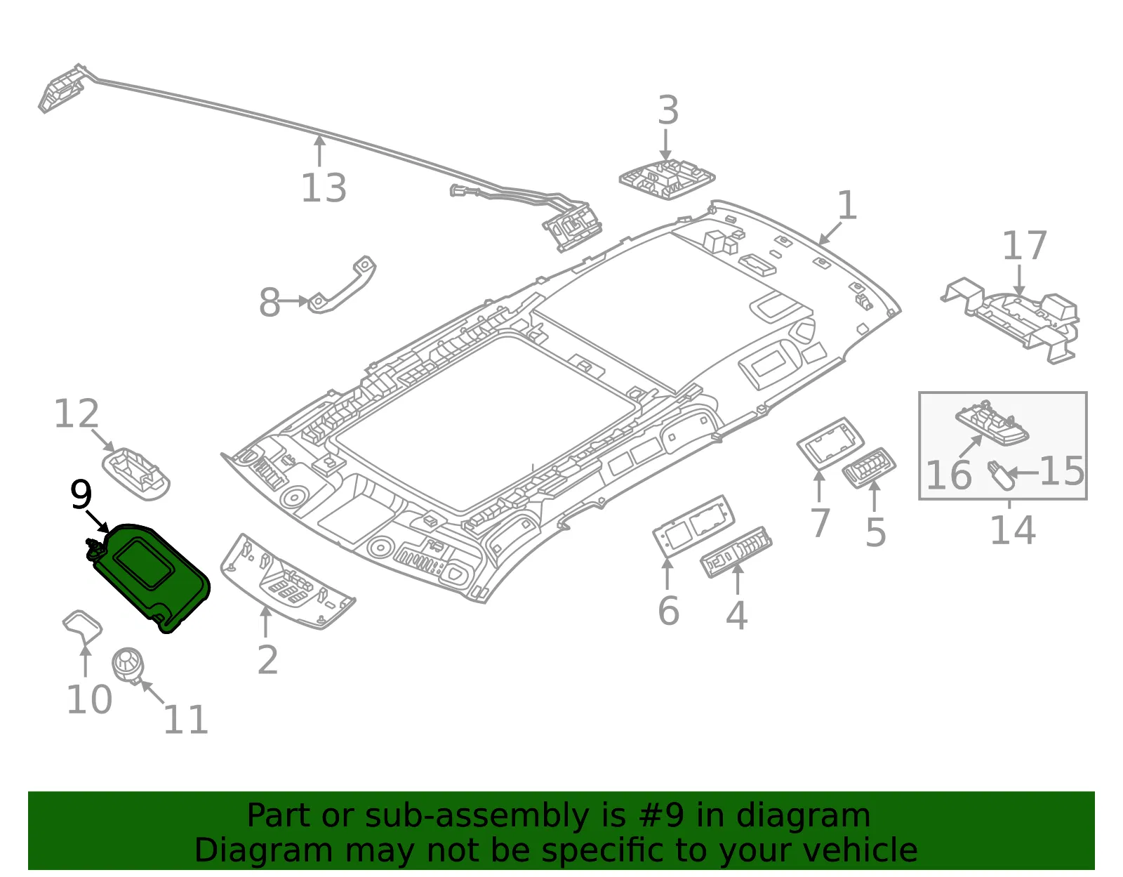 Sun-Visor - Nissan (96401-6SA0A) - view 2