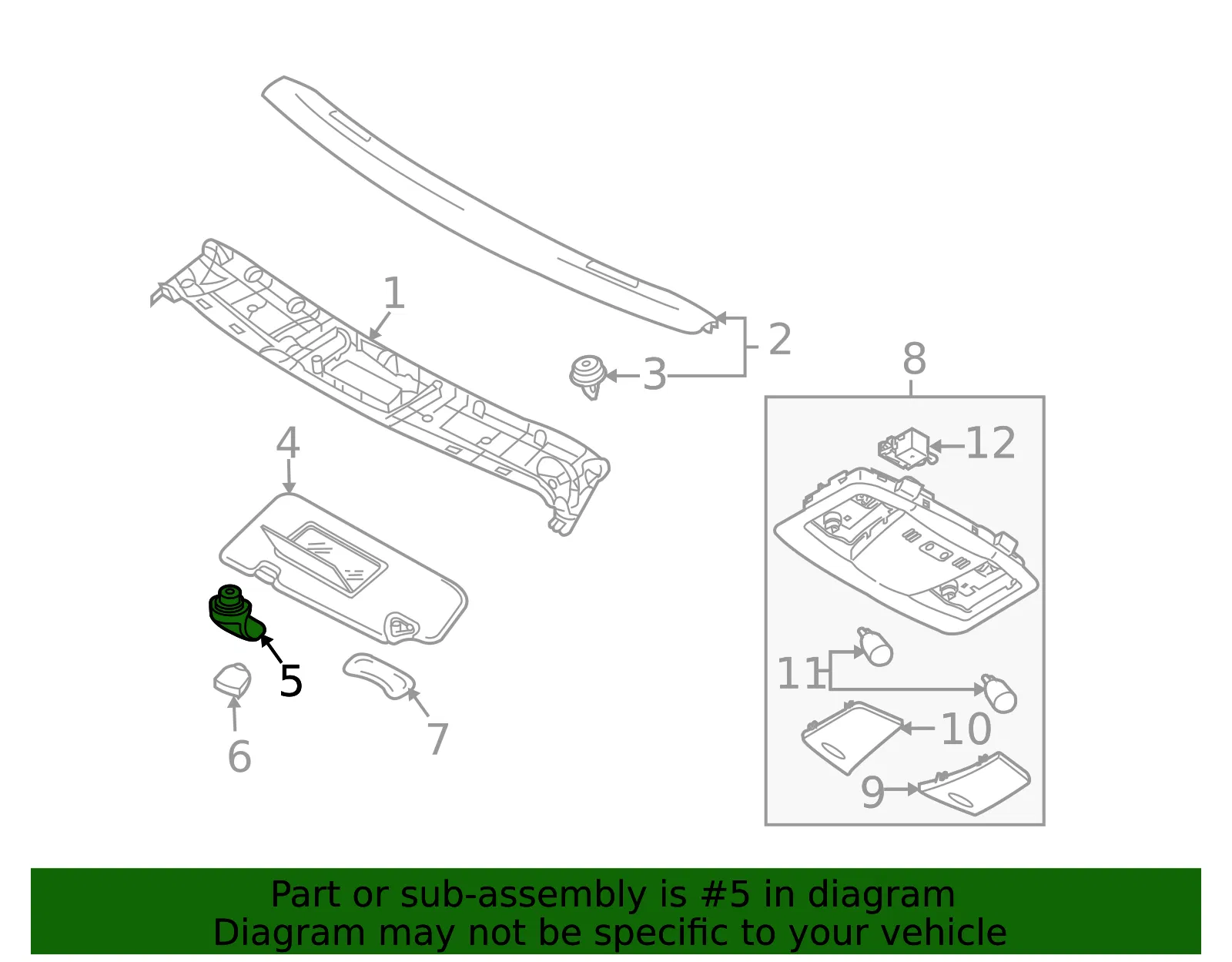 Sun-Visor Holder - Nissan (96409-1ET0A) - view 2