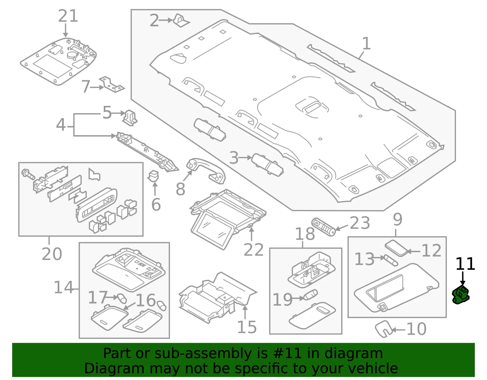 Sun Visor Holder - Nissan (96409-1FA0A) - view 2