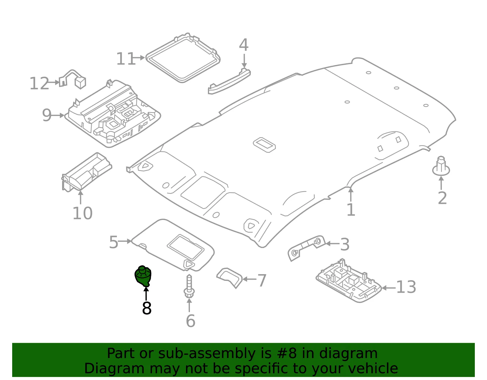 Sun-Visor Holder - Nissan (96409-1KA0A) - view 2