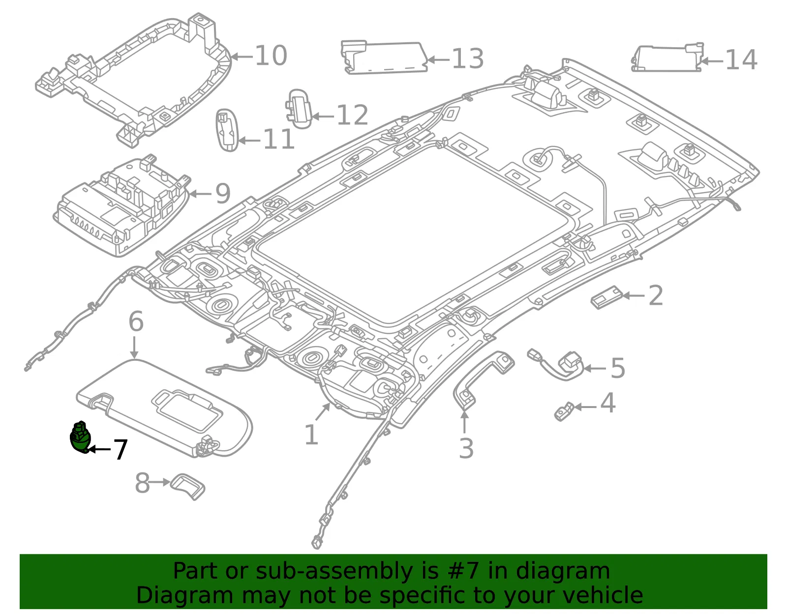 Sun-Visor Holder - Nissan (96409-7BA0A) - view 2