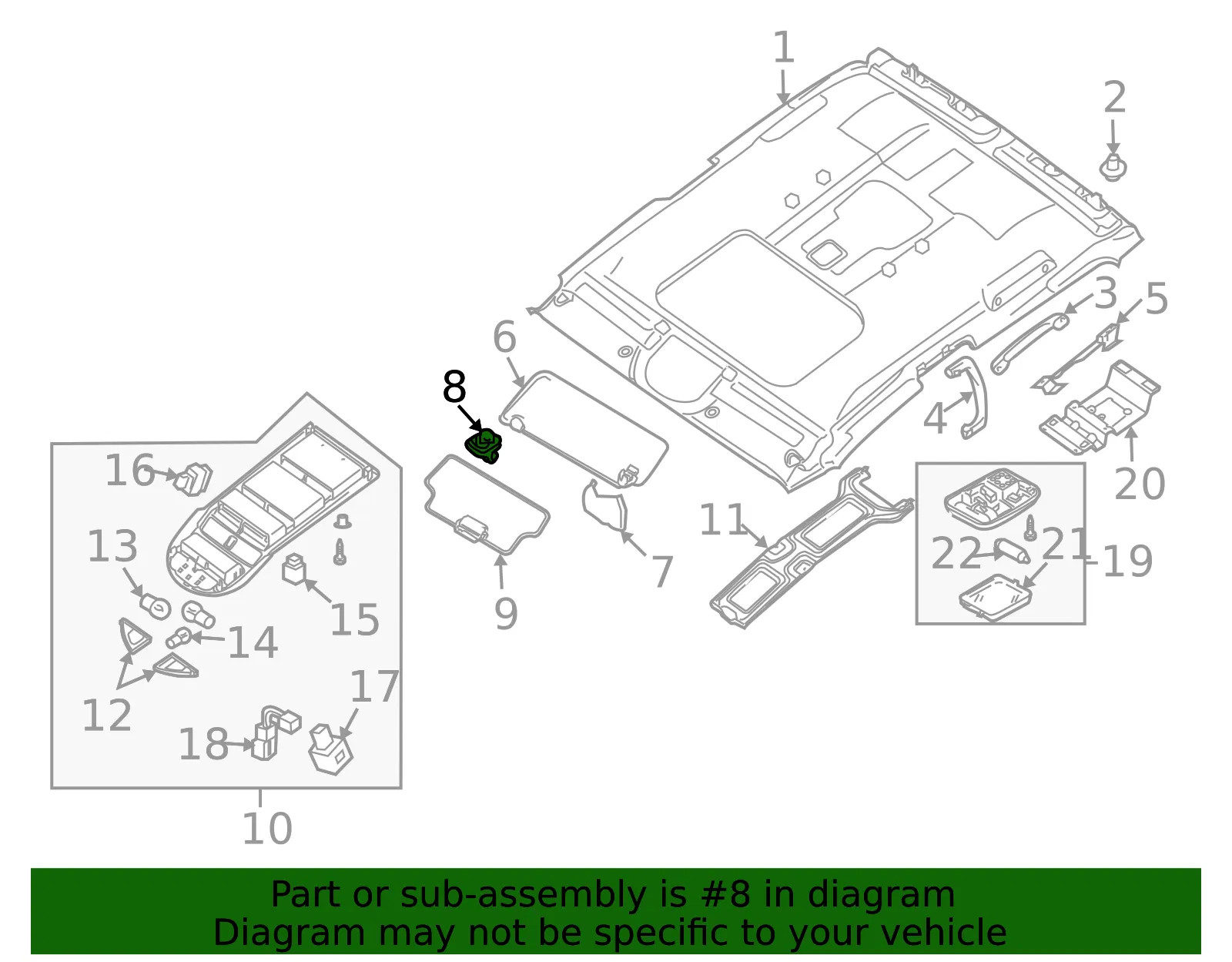 Sun Visor Holder - Nissan (96409-7S000) - view 4
