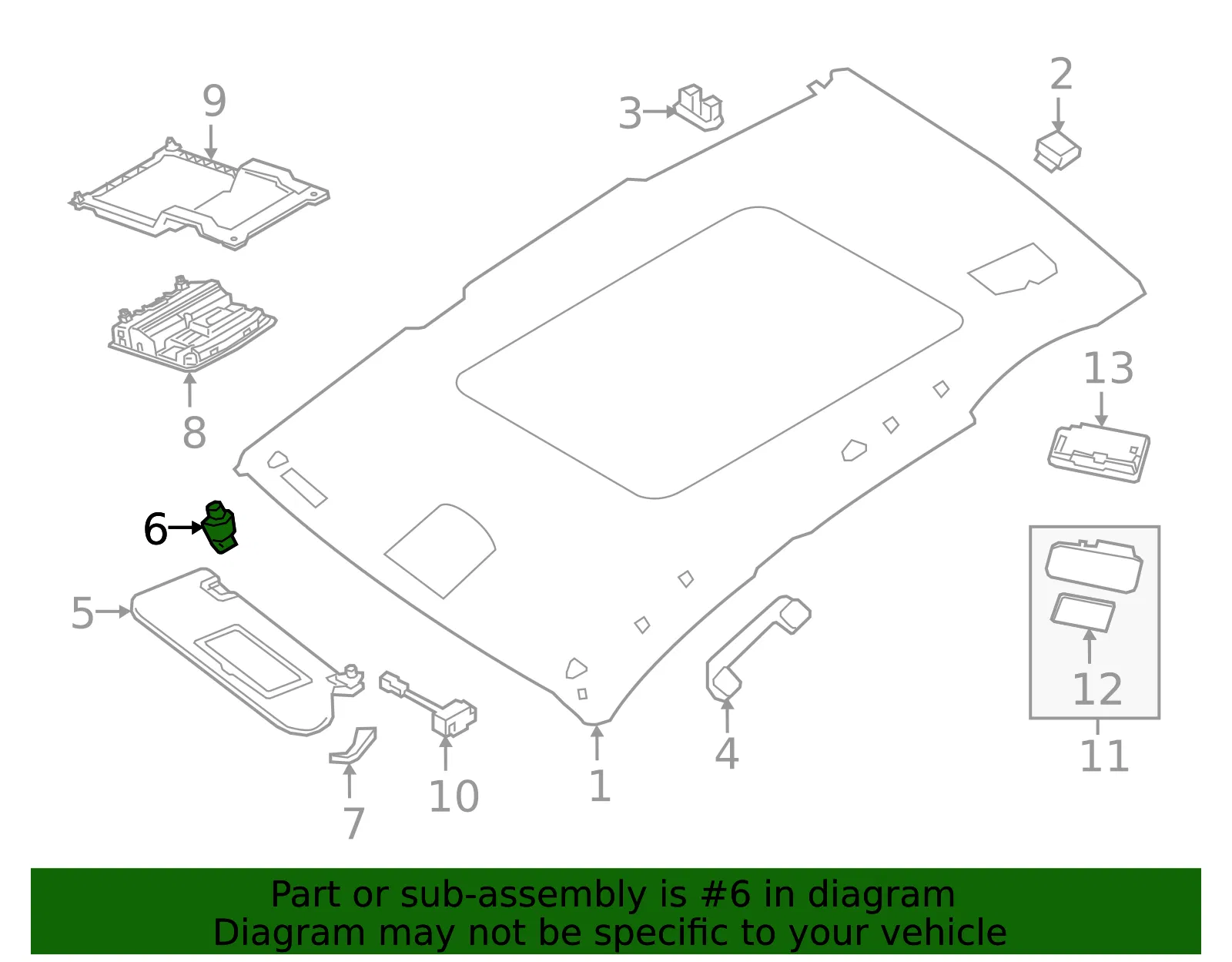 Sun-Visor Holder - Nissan (96409-9DM0B) - view 4