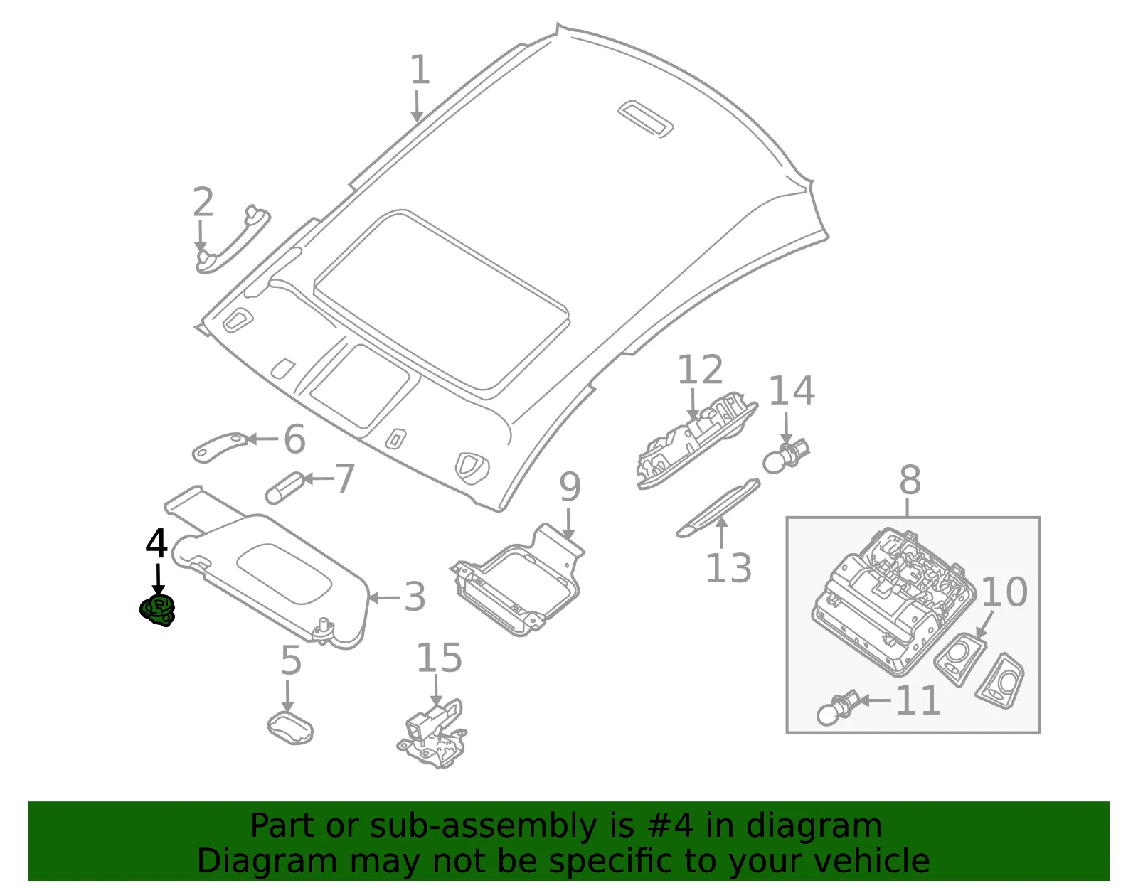 Sun-Visor Holder - Nissan (96409-JA00A) - view 3