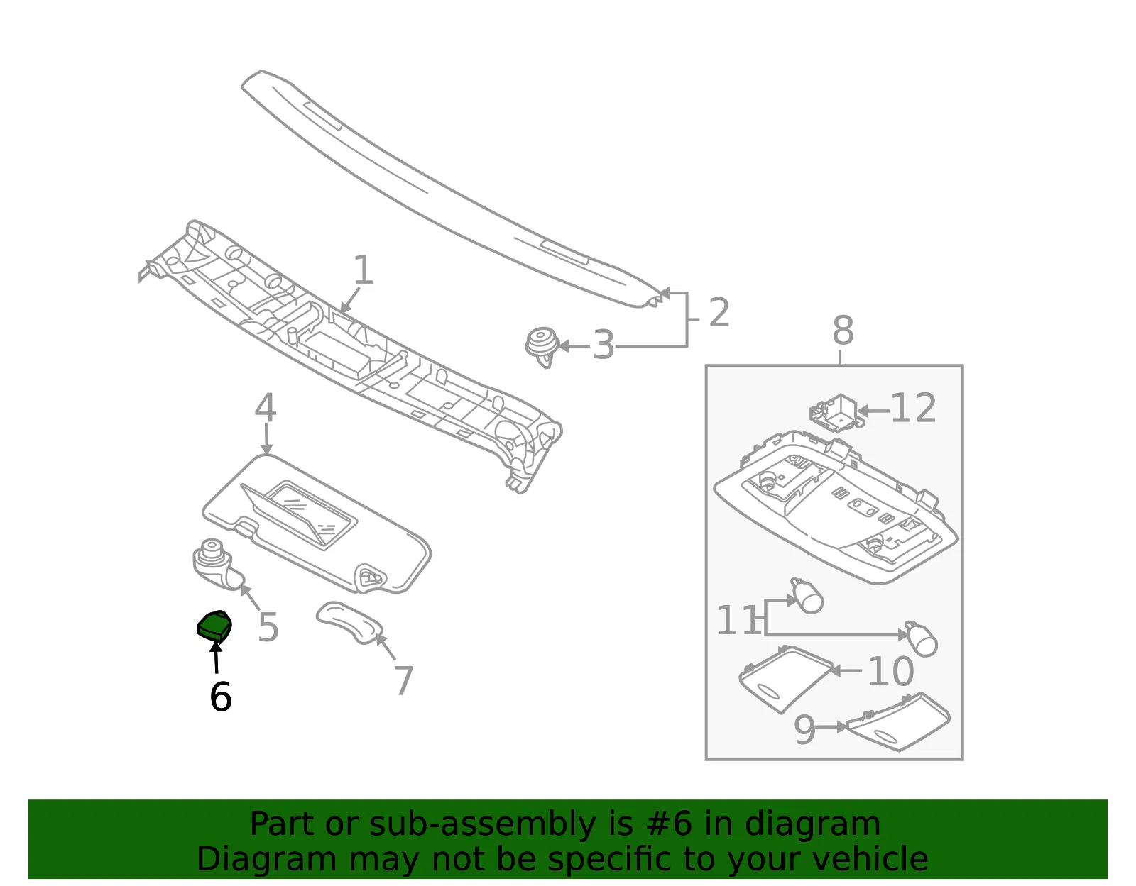 Sun-Visor Cap - Nissan (96412-1ET0A) - view 2