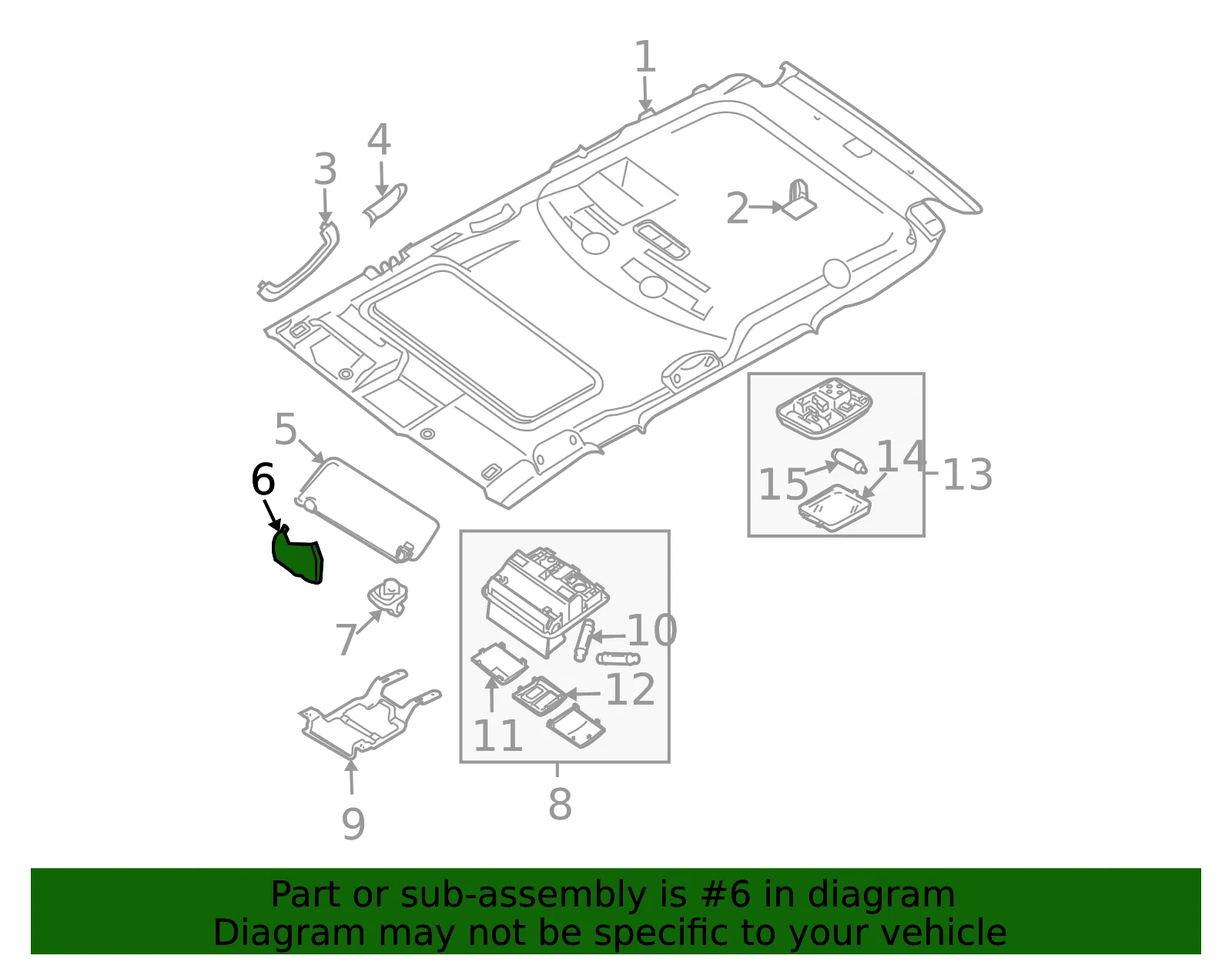 Sun-Visor Cover - Nissan (96420-EA002) - view 4