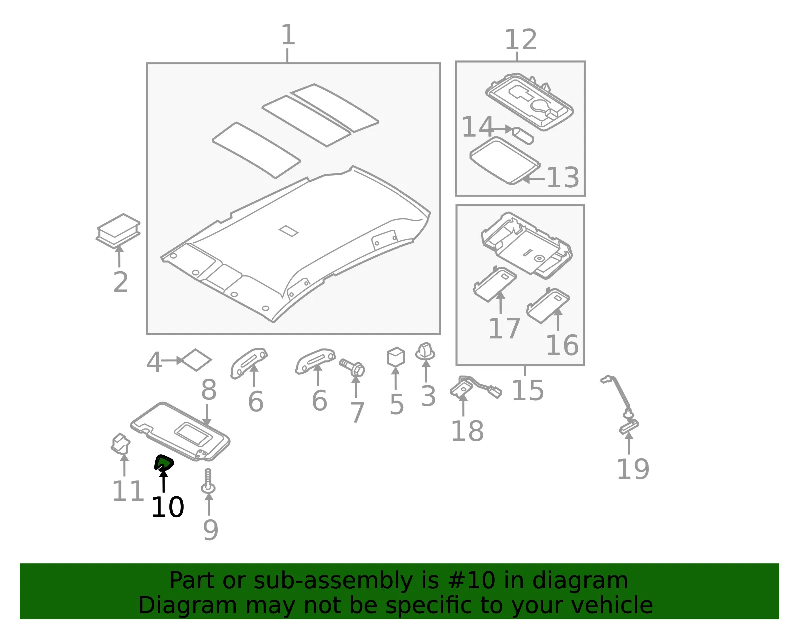 Sun-Visor Cover - Nissan (96420-EL00A) - view 4