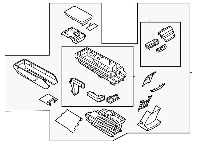 Console Assembly - Nissan (96910-5MP5A)