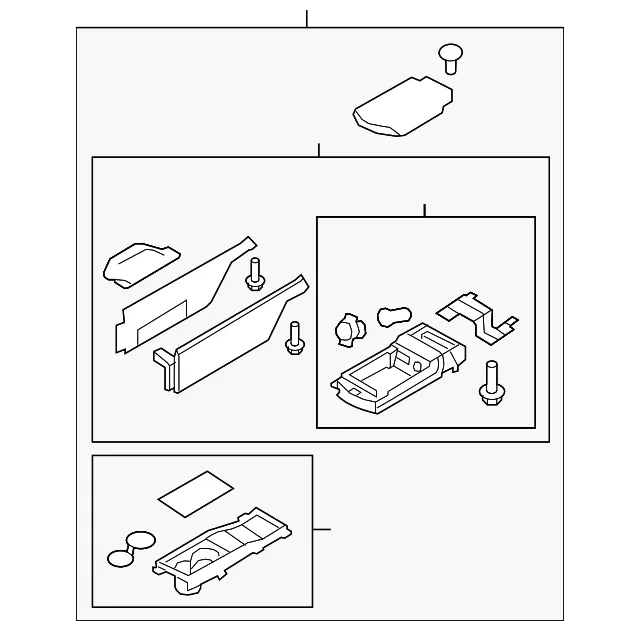 Center Console - Nissan (96910-6HR1A)