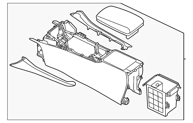 Center Console - Nissan (96910-6LB0A)