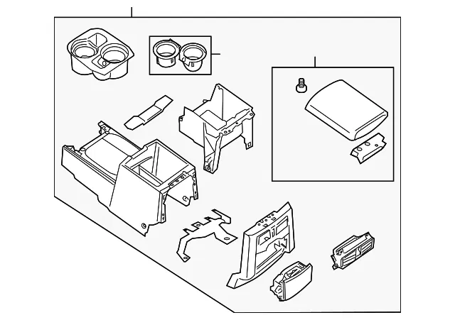 Center Console - Nissan (96910-9CH7C)