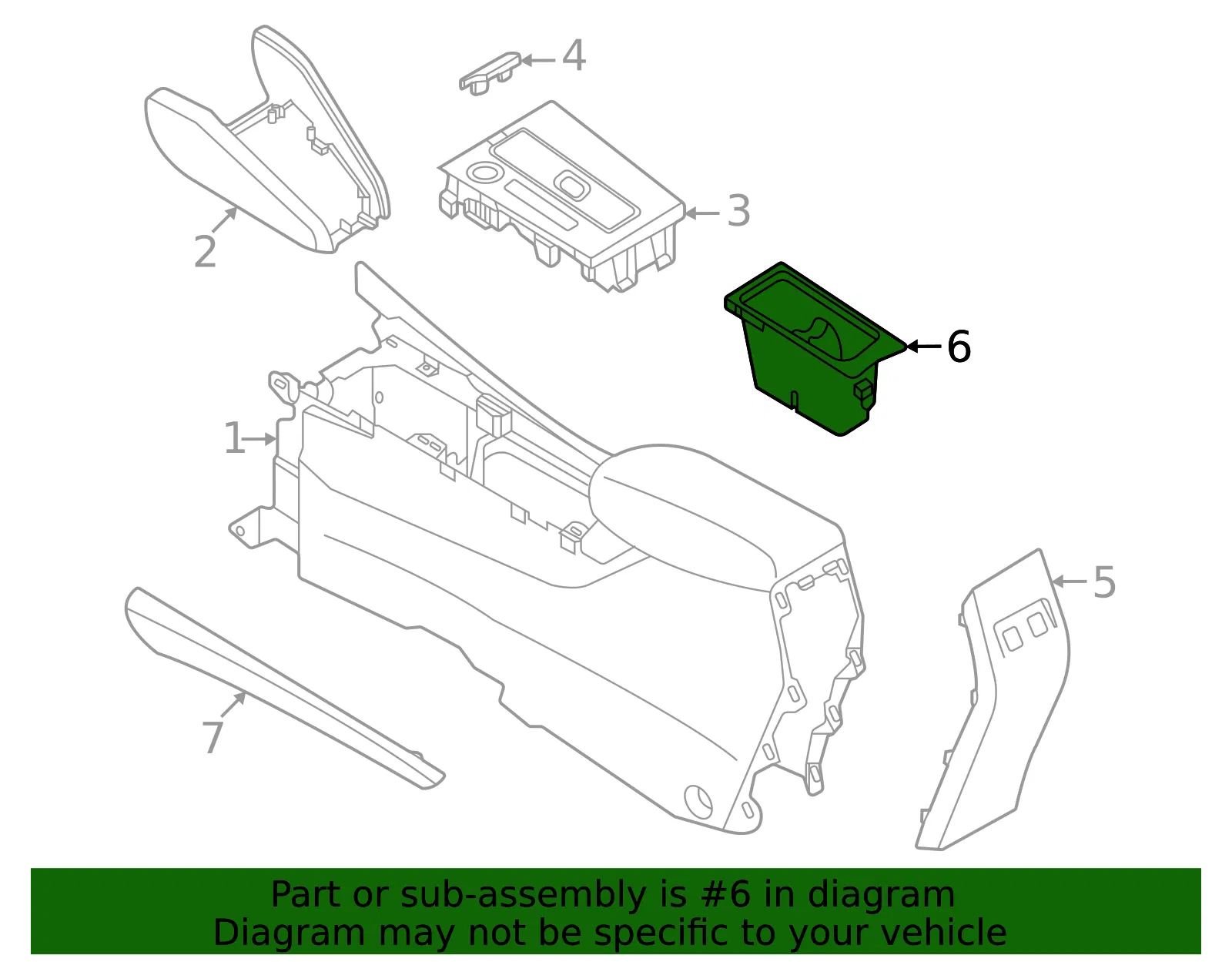 Cup Holder - Nissan (96931-5R00A) - view 2