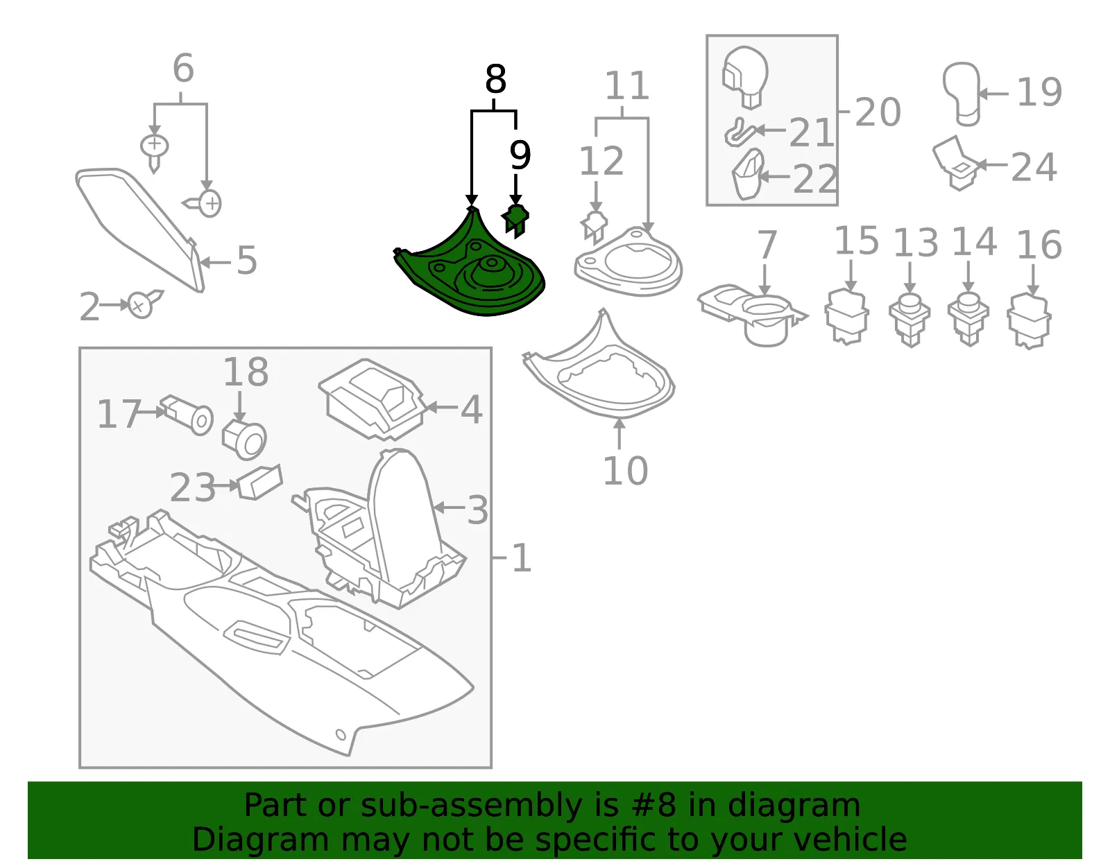 Shift Boot - Nissan (96935-6GA0D) - view 2