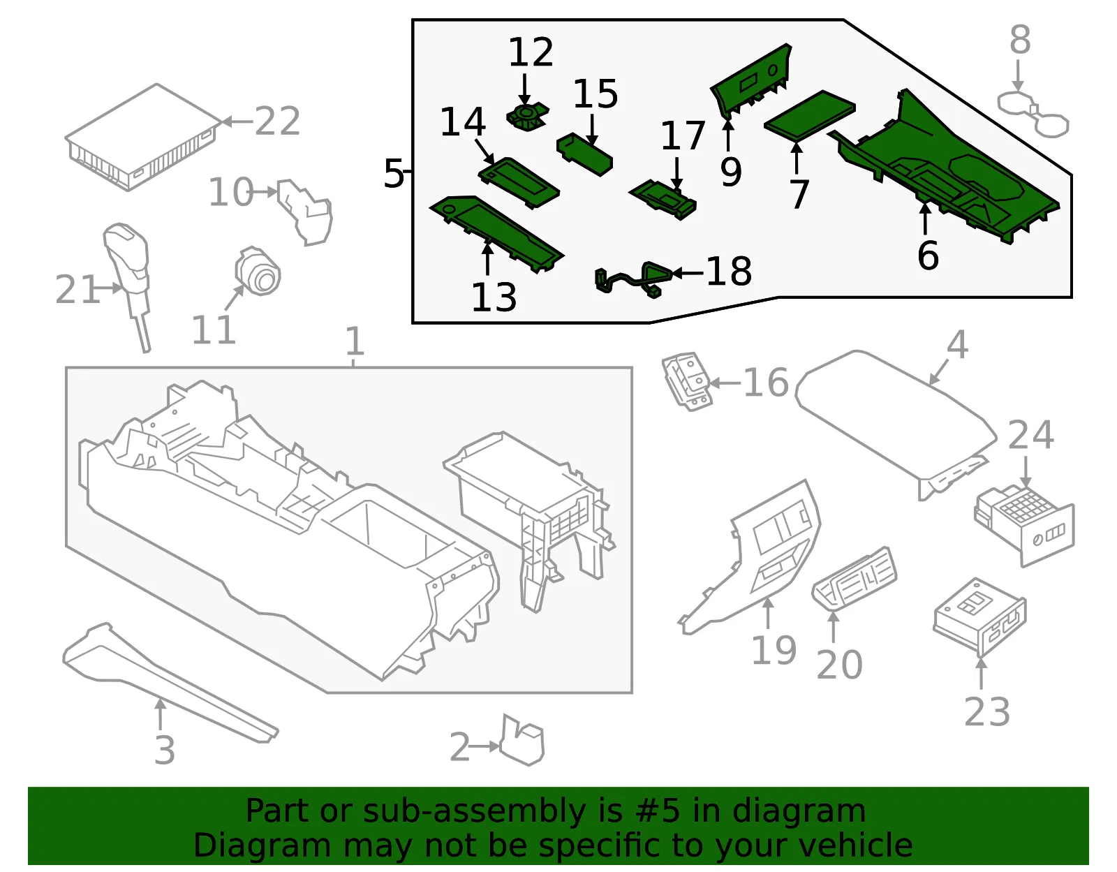 Console Panel - Nissan (96941-9HF4A) - view 2