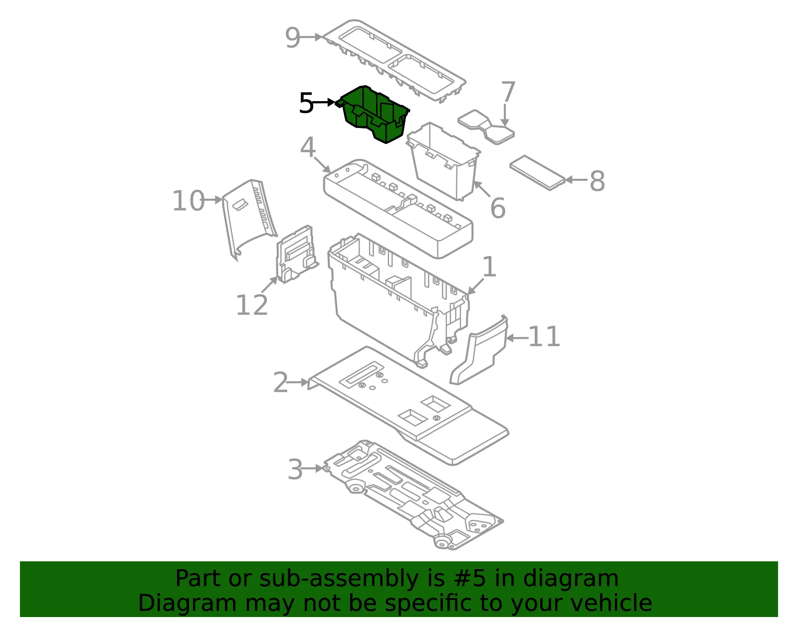 Cup Holder - Nissan (96965-6TA0A) - view 2