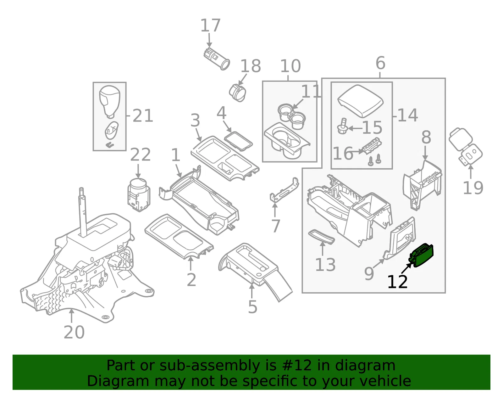 Cup Holder - Nissan (96965-ZS00A) - view 5