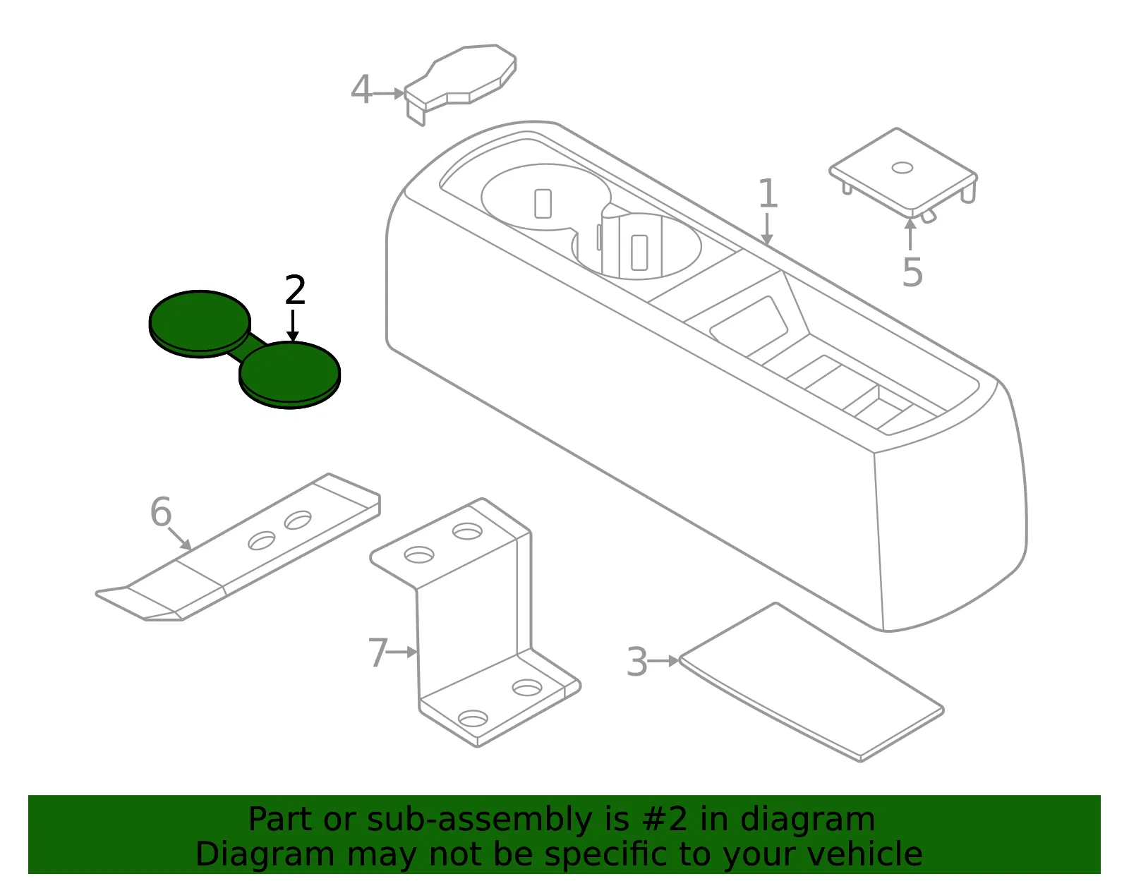 Cup Holder Mat - Nissan (96973-7JA0A) - view 2